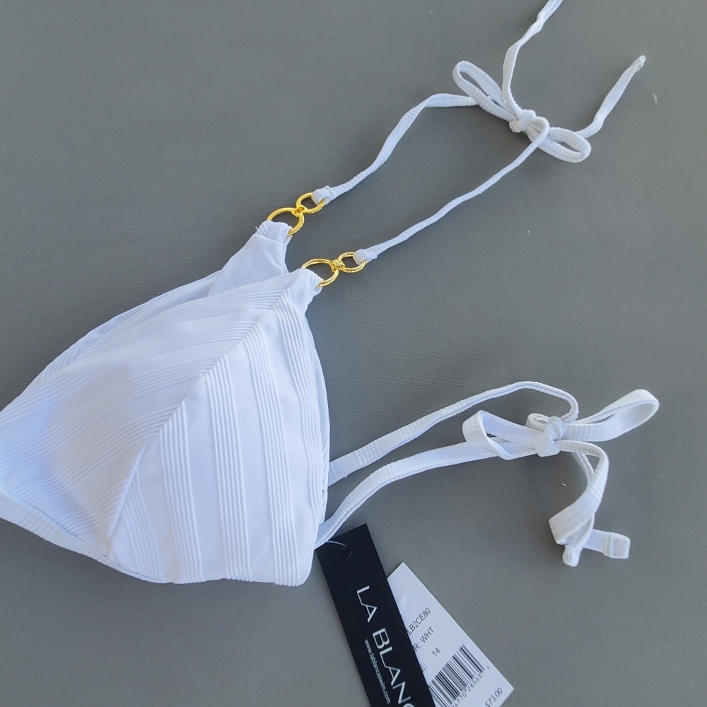 White Bikini Top, sz 14